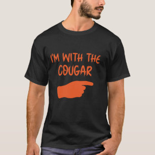 I'm with the Cougar Humor Halloween Birthday Gift  T-Shirt