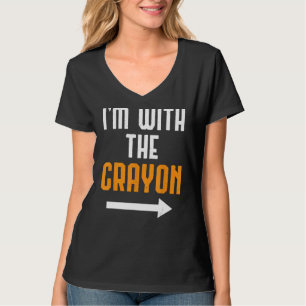 I'm With The Crayon Shirt Costume Funny Halloween