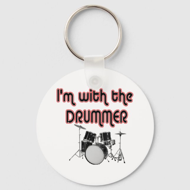 I'M WITH THE DRUMMER KEYCHAIN (Front)
