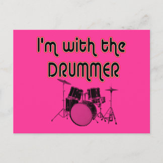 I'M WITH THE DRUMMER POSTCARD