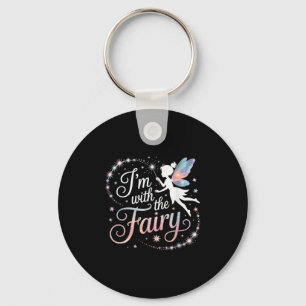 I'm With The Fairy Halloween Costume Dad Mom Group Keychain