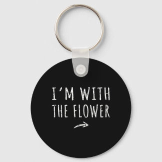 Im With The Flower Matching Lazy Halloween Costume Keychain