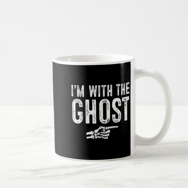 I'm With The Ghost Easy Costume Halloween Couples  Coffee Mug (Right)