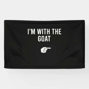 I'm With The Goat Halloween Costume Party Goat Banner