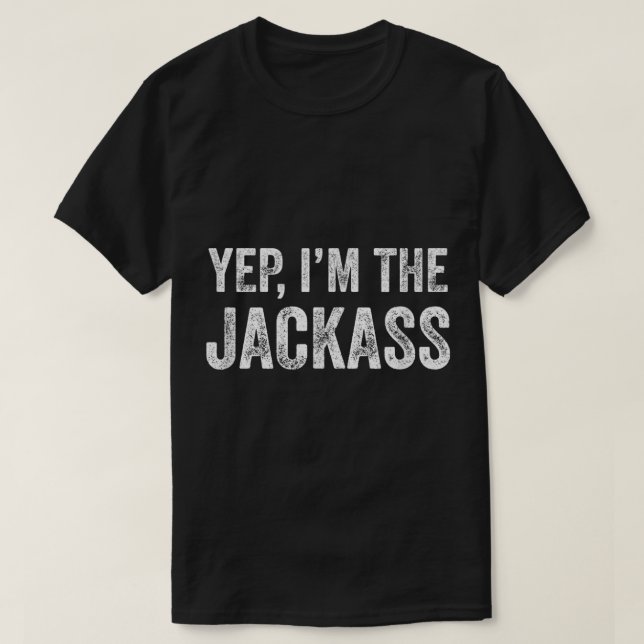 I'm With The Jackass Couples Funny Matching  T-Shirt (Design Front)