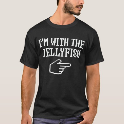 Im With The Jellyfish Funny Couple Halloween T_Shirt