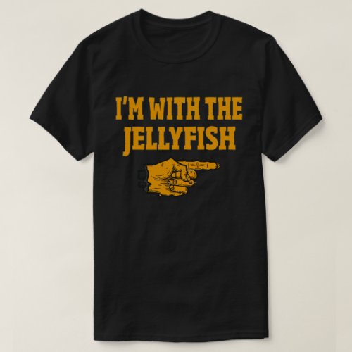 Im With The Jellyfish Funny Couple Halloween T_Shirt