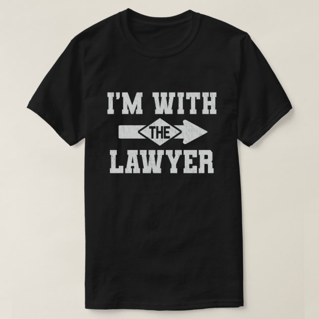 I'm With The Lawyer Funny Couple Halloween Costume T-Shirt (Design Front)