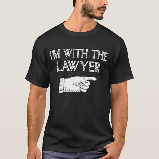 I'm With The Lawyer Funny Couple Halloween Costume T-Shirt (Front)