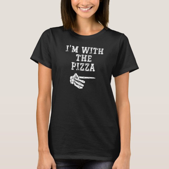 I'm with the Pizza Point Matching Couples Hallowee T-Shirt (Front)