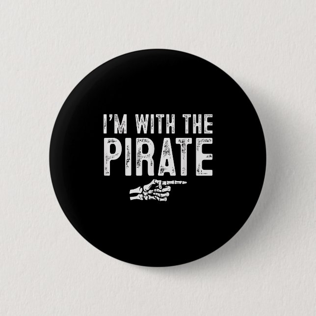 I'm With The Rate Easy Costume Halloween Couples M Button (Front)