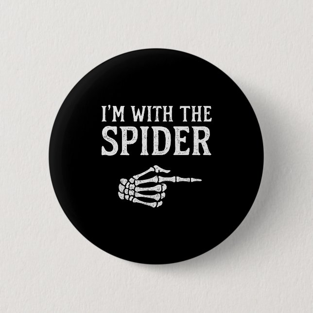 I'm With The Sder Funny Group Halloween Costumes  Button (Front)