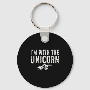I'm With The Unicorn Easy Costume Halloween Couple Keychain