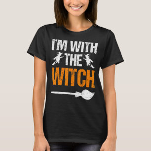 I'm With the Witch Halloween Meme Couples Costume T-Shirt