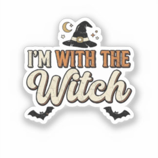 I'm With the Witch Halloween Sticker