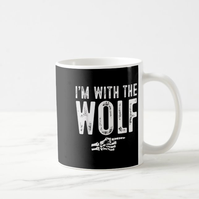 I'm With The Wolf Easy Costume Halloween Couples M Coffee Mug (Right)