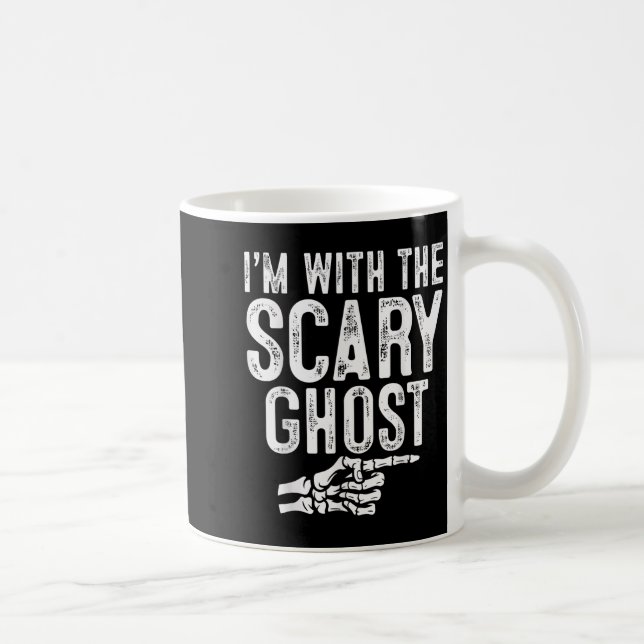 I'm With The Y Ghost Easy Costume Halloween Couple Coffee Mug (Right)