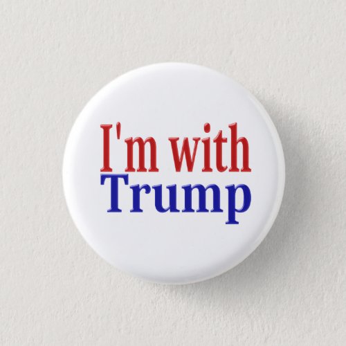 Im With Trump red blue Button