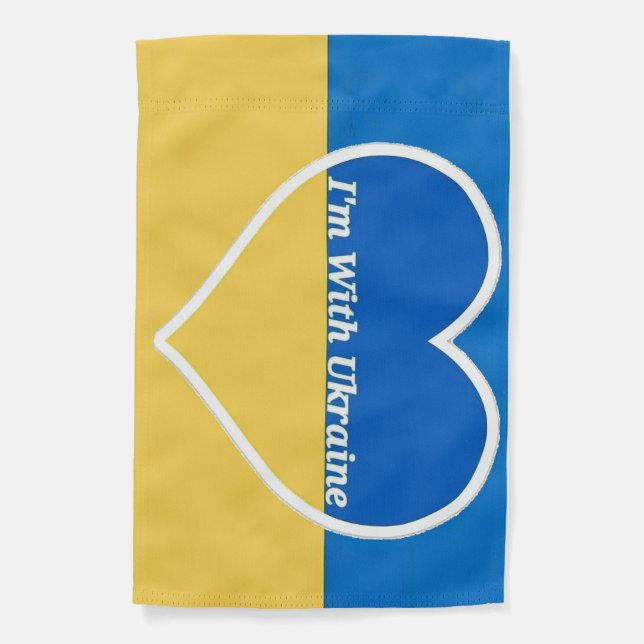 I'm With Ukraine Garden Flag (Front)