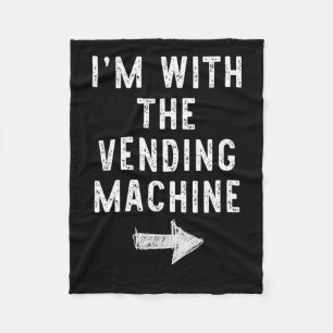 I'm With Vending Machine Costume Halloween Matchin Fleece Blanket
