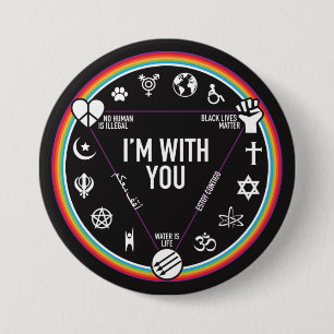 I'm With You activist gear. Proceeds to the ACLU! Button