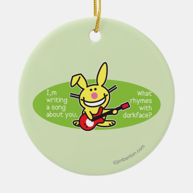 I'm Writing A Song Ceramic Ornament (Front)