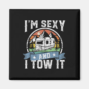 Im Y And I Tow It Funny Camper Rv Camping Trailer  Magnet