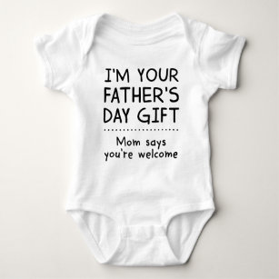Custom Happy 1st  Father's day blue baby grow bodysuit Fathers day gift 