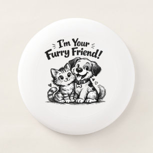 I'm Your Furry Friend Hand-Drawn Cat & Dog Wham-O Frisbee