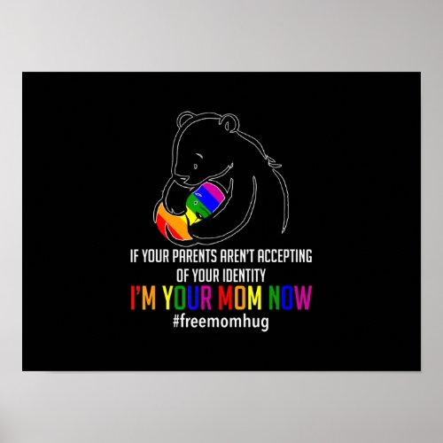 Im Your Mom Now _ Lgbt Free Hugs Support Pride Mom Poster