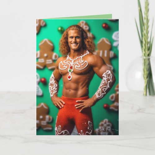 Im Your Spicy Gingerbread Man Folded Holiday Card