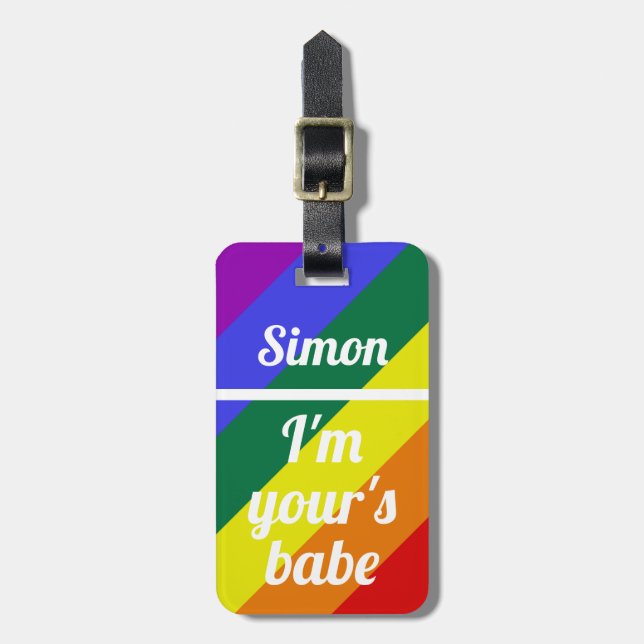 I'm yours babe Funny Luggage Tag (Front Vertical)