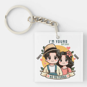 I'm Yours No Refunds Couple Valentine's Day Gift Keychain
