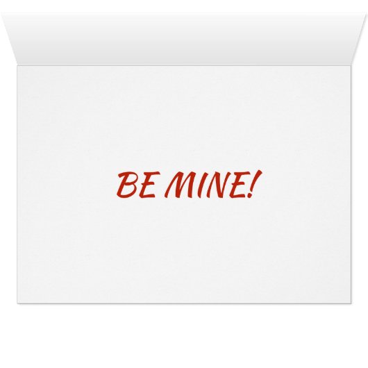 I'M YOURS VALENTINE BLACK AND WHITE BOSTON TERRIER (Inside Horizontal (Bottom))