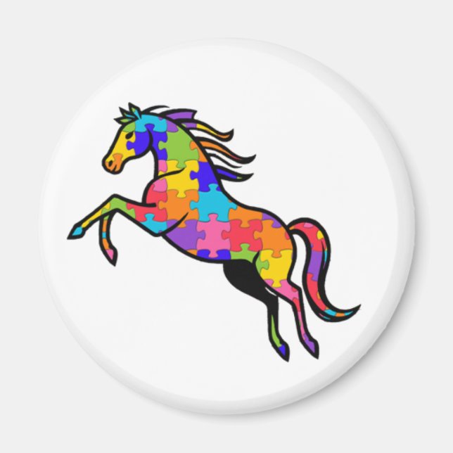Ímã (Magnet) Quebra-Cabeça - Cavalo Magnet (Front)