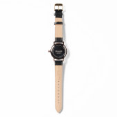 ImaBossClothing Brand Perfect Square Black Leather Watch (Back)