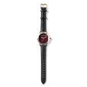 ImaBossClothing Brand Perfect Square Black Leather Watch (Strap)