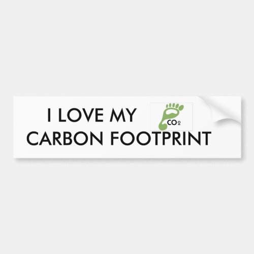 image007 I LOVE MY CARBON FOOTPRINT Bumper Sticker