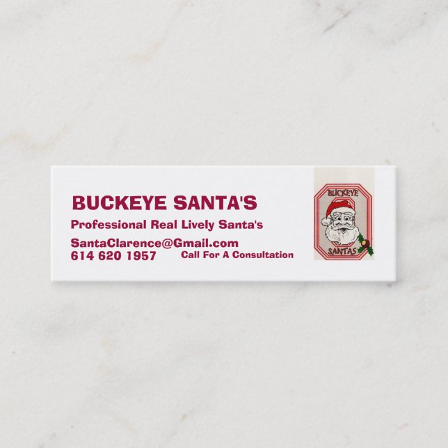 image0-20, BUCKEYE SANTA'S, Professional Real L... Mini Business Card (Front)