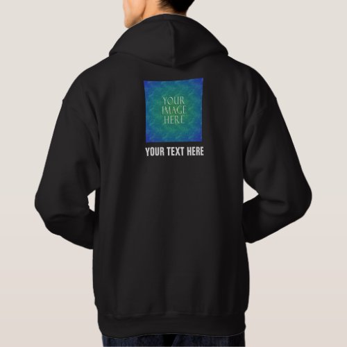 Image and Text Back Design Hoodie