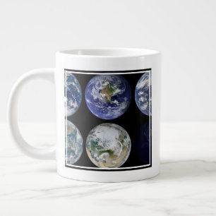 Image Comparison Of Iconic Views Of Planet Earth. Giant Coffee Mug
