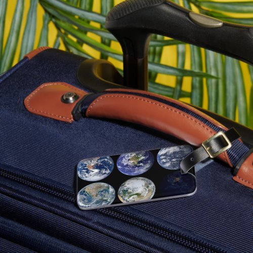Image Comparison Of Iconic Views Of Planet Earth Luggage Tag