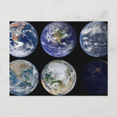 Image Comparison Of Iconic Views Of Planet Earth Postcard