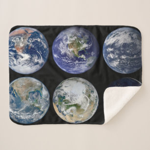 Image Comparison Of Iconic Views Of Planet Earth. Sherpa Blanket