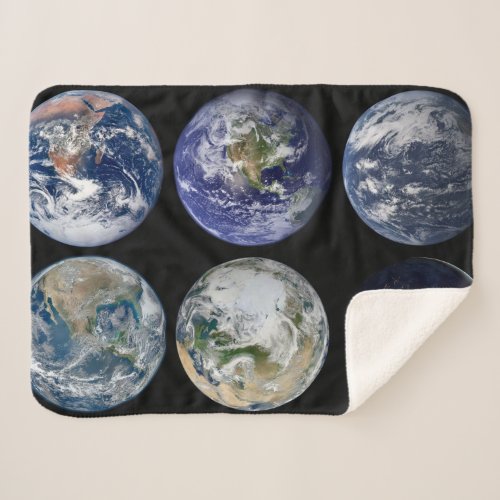 Image Comparison Of Iconic Views Of Planet Earth Sherpa Blanket