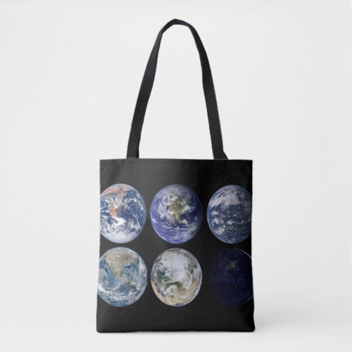 Image Comparison Of Iconic Views Of Planet Earth Tote Bag