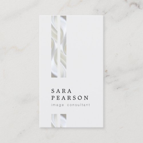 Image Consultant Double Faux Silver Business Card