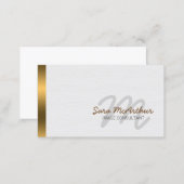 Image Consultant Style Beauty Gold CursiveMonogram Business Card (Front/Back)