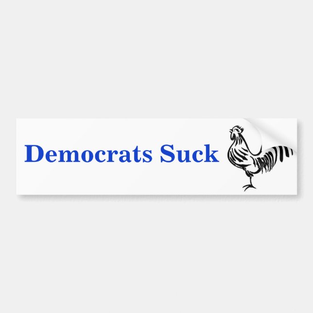 image, Democrats Suck Bumper Sticker (Front)