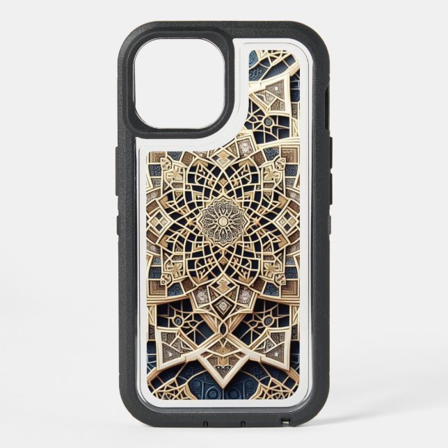 Image featuring intricate geometric patterns  iPhone 15 case (Back)